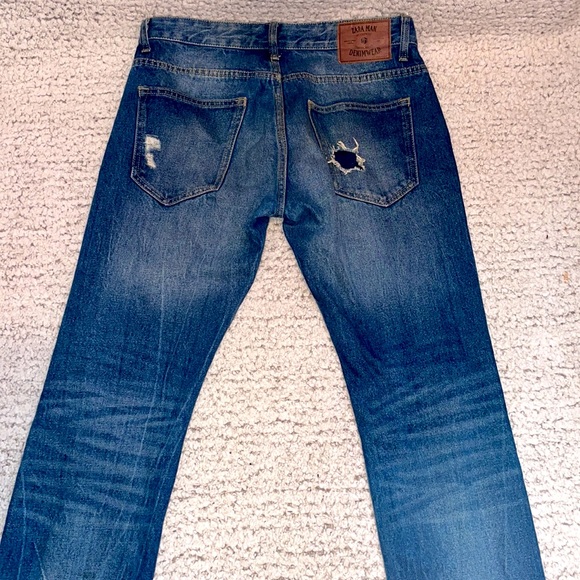Zara Menβs Denim Collection Distressed Jeans 31 - Picture 4 of 7